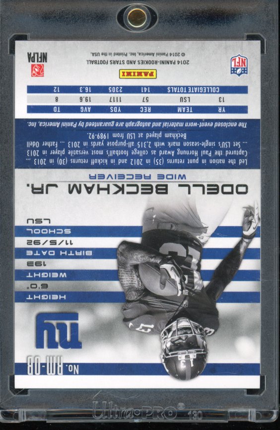 2014 Rookies And Stars Odell Beckham Jr Rookie Patch Auto /10