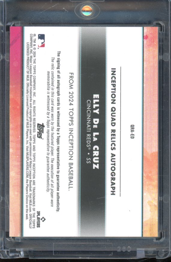 2024 Inception Elly De La Cruz Rookie Patch Auto /25