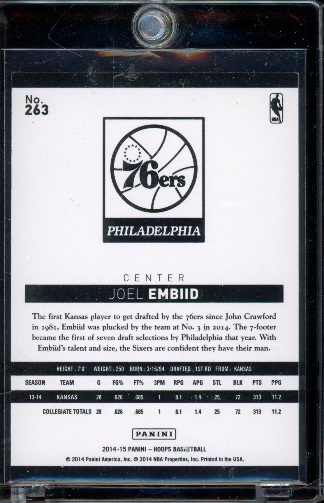 2014-15 Hoops Joel Embiid Rookie /349