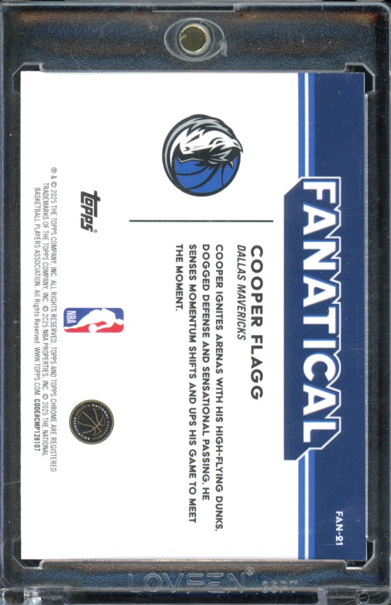 2025-26 Topps Chrome Cooper Flagg Fanatical Case Hit Rookie
