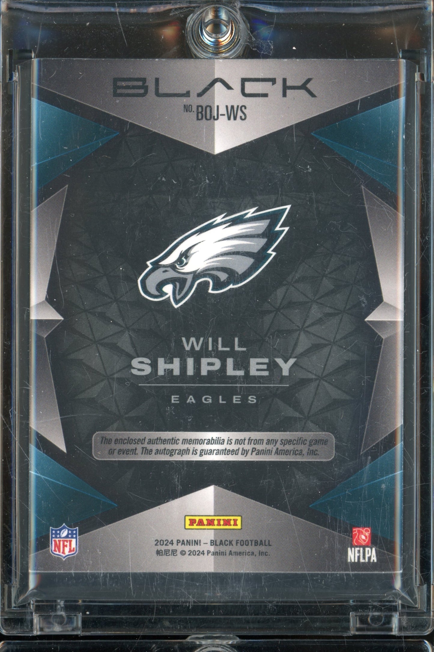 2024 Black Will Shipley Blacked Out Nike Swoosh Patch Auto /2 RC