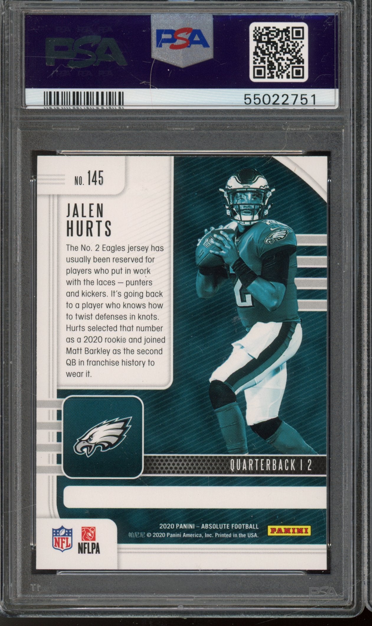2020 Absolute Jalen Hurts PSA 10 RC