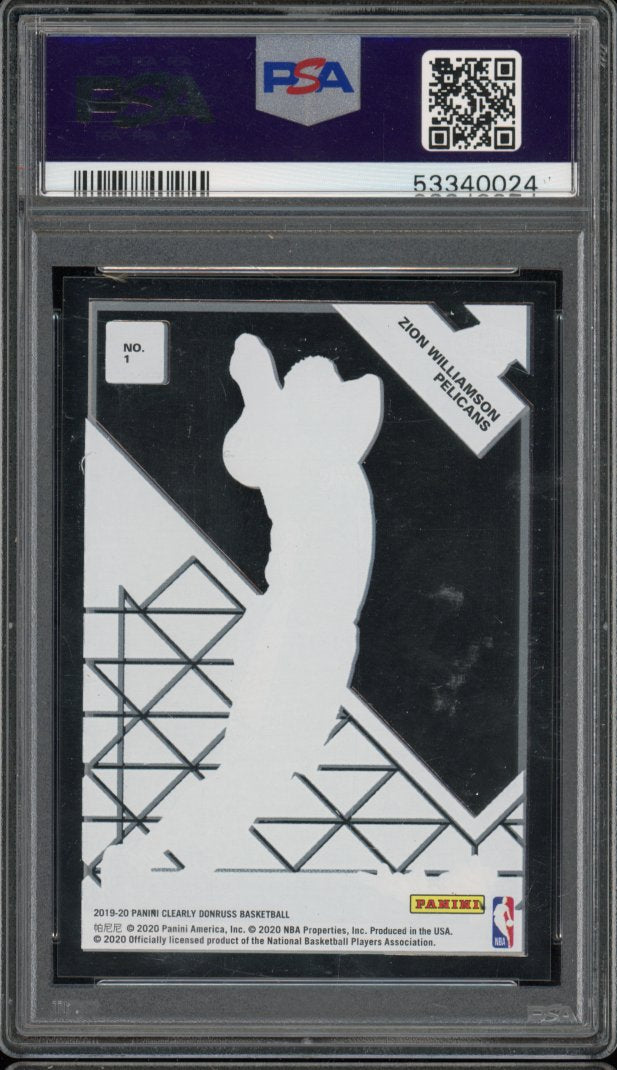 2019-20 Clearly Zion Williamson The Rookies PSA 9