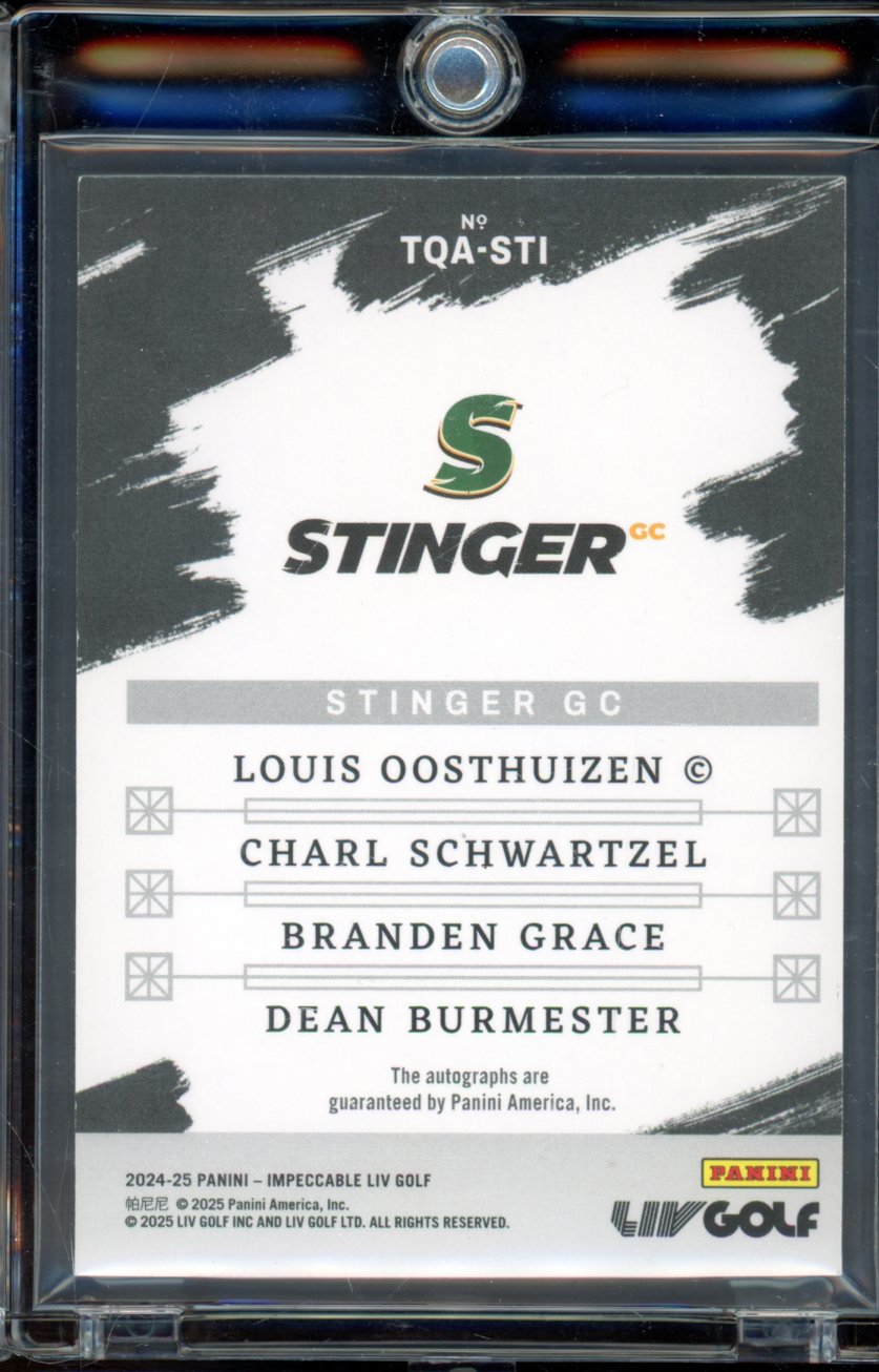 2024 Impeccable Liv Golf Oosthuizen Schwartzel Grace Burmester Auto /25