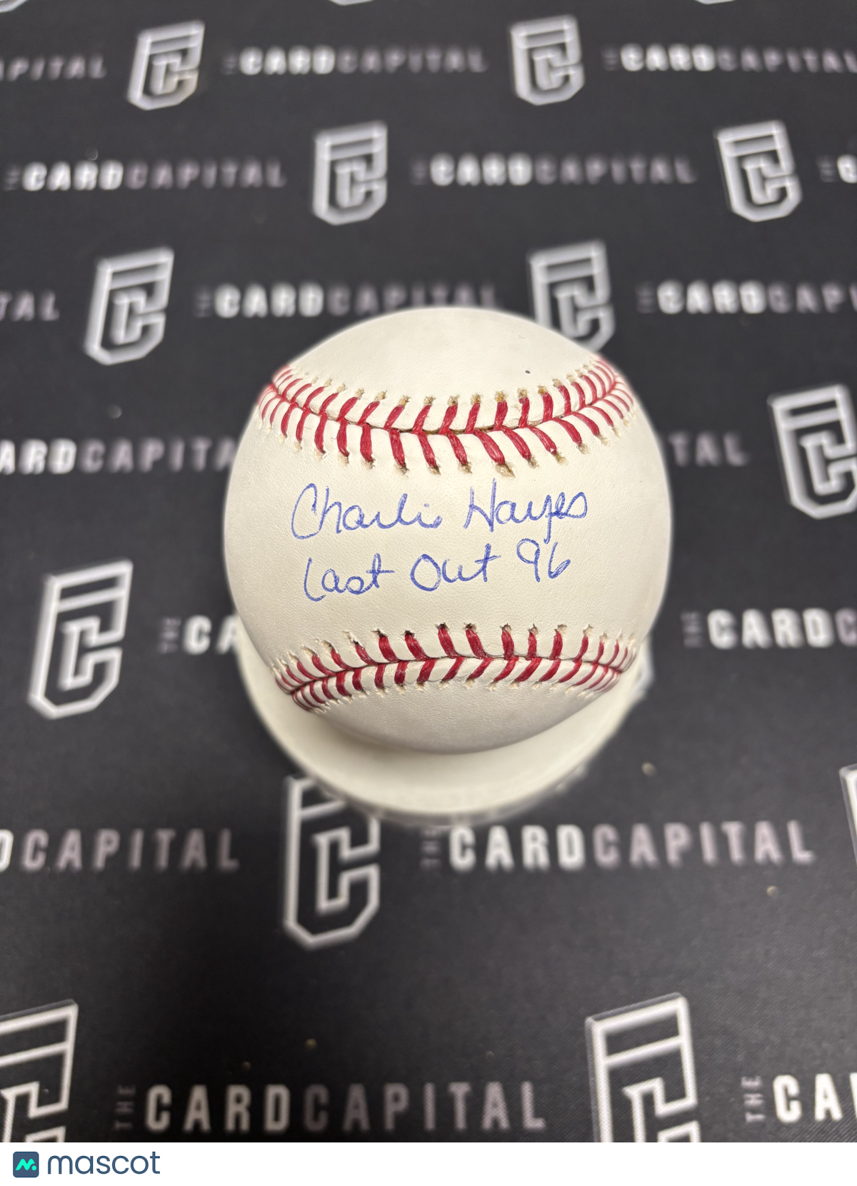 Charlie Hayes Signed Official Major League Baseball TriStar "Last Out 96"
