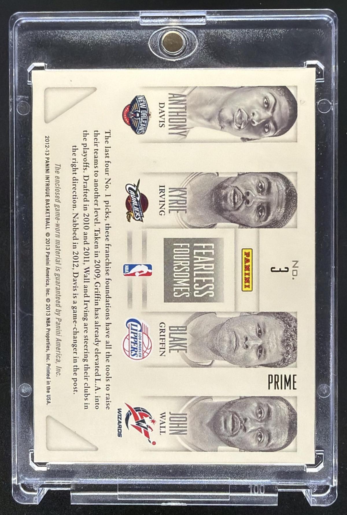 2012-13 Panini Intrigue Davis Irving Griffin Wall Quad Patches /10