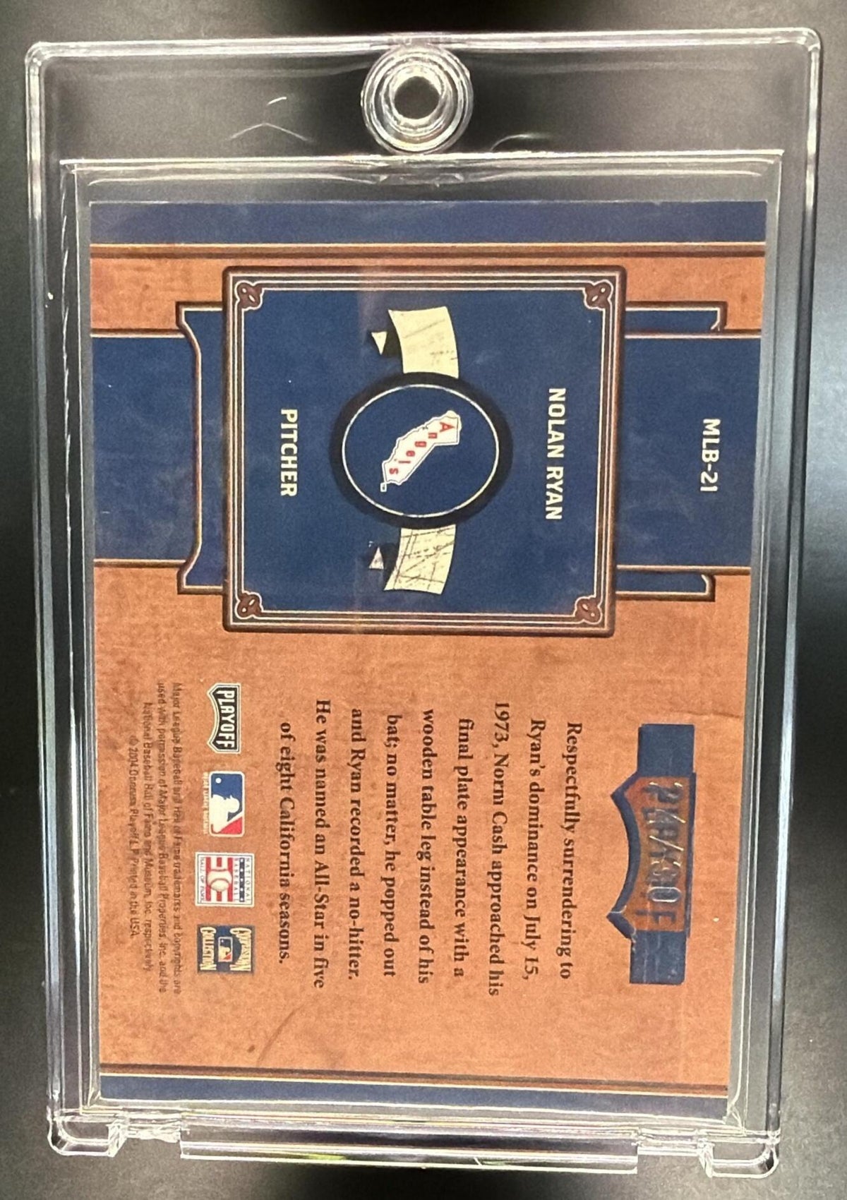 2004 Playoff Prime Cuts II Nolan Ryan #MLB-21 MLB Icons Auto /30