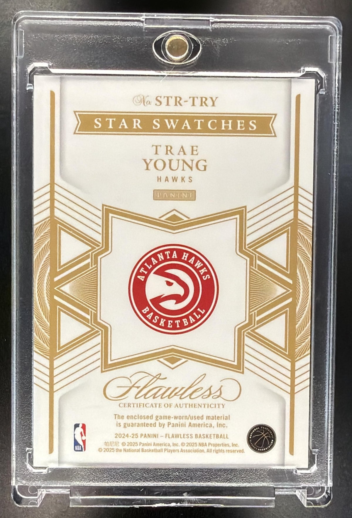 2024-25 Panini Flawless Trae Young Star Swatches Patch /25