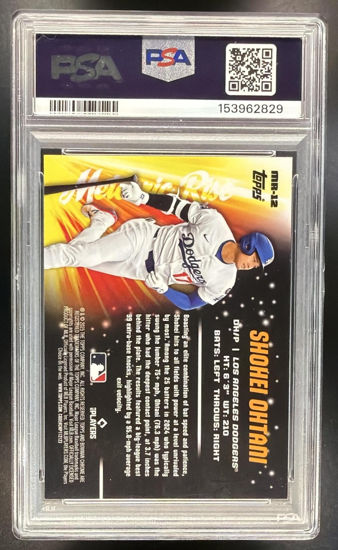 2025 Bowman Chrome Shohei Ohtani #MR-12 Meteoric Rise PSA 9