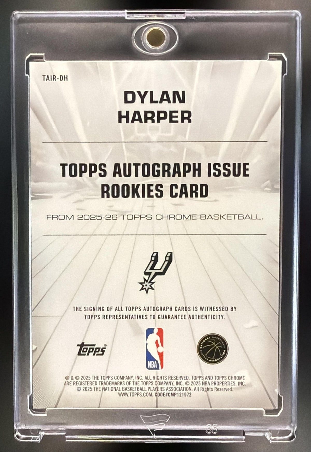 2025-26 Topps Chrome Dylan Harper #TAIR-DH Certified Auto Issue Rookies RC