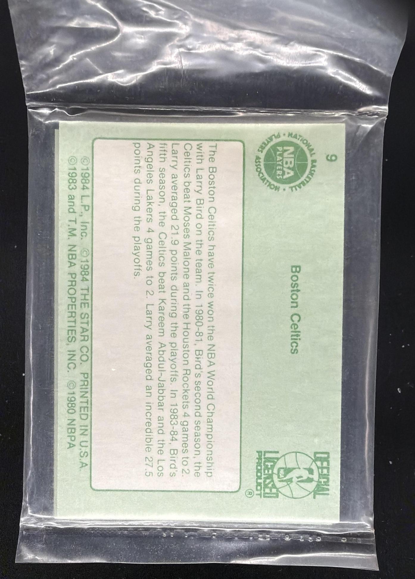1984-85 Star All-Star Game Larry Bird #2 Celtics Sealed