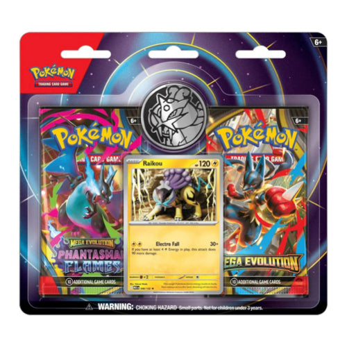 Pokemon Mega Evolution & Phantasmal Flames Raikou 2-Pack Blister Pack