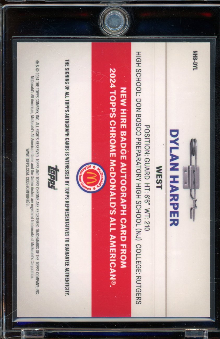 2024 Topps Mcdonalds Dylan Harper Tie Dye /25 Auto
