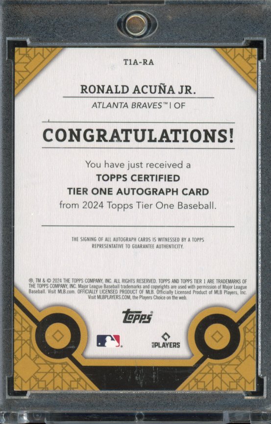2024 Tier One Ronald Acuna Jr Auto /25