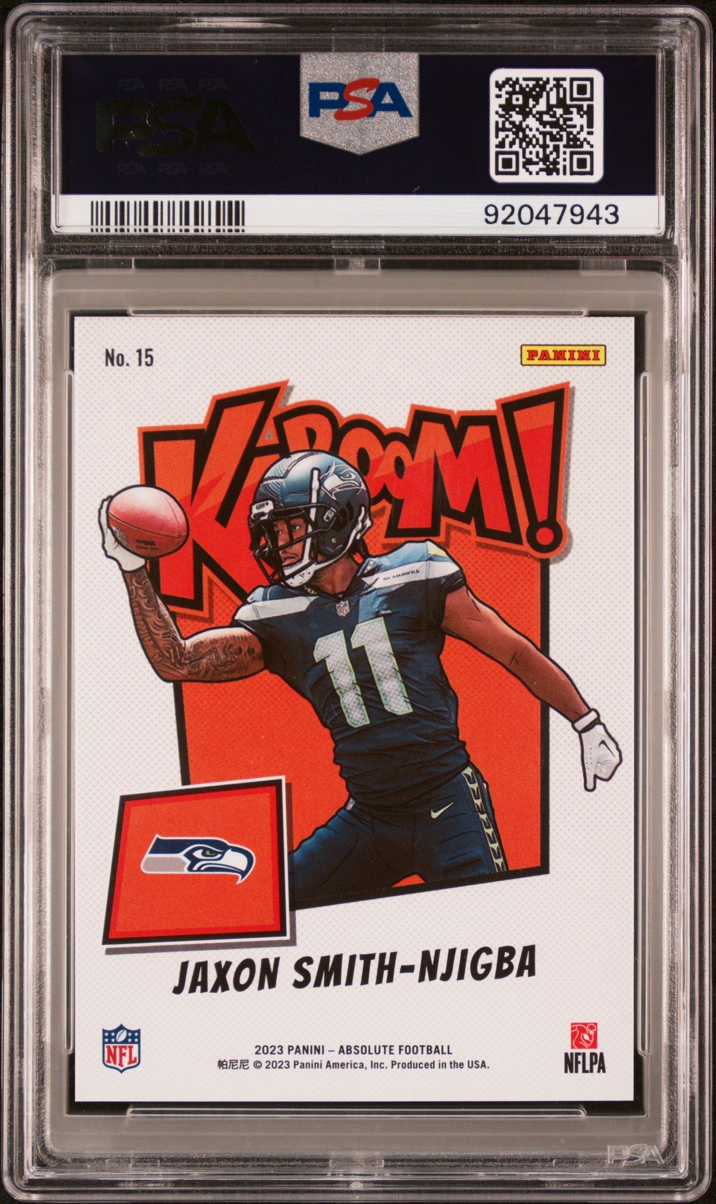 2023 Absolute Jaxon Smith-Njigba Kaboom PSA 10 RC