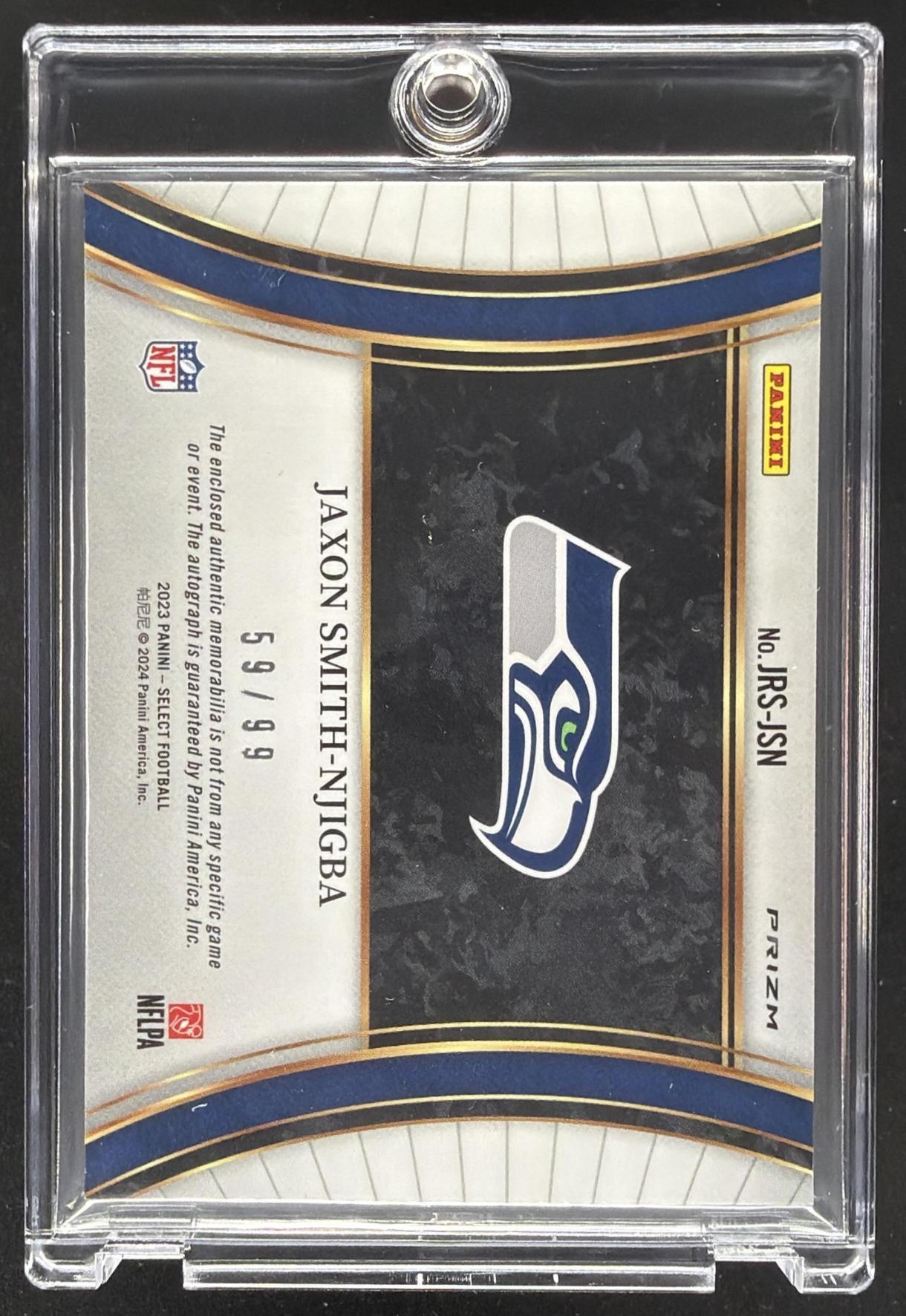 2024 Panini Select Jaxon Smith-Njigba #SSP-JSN Signatures Blue Prizm 59/99 Auto