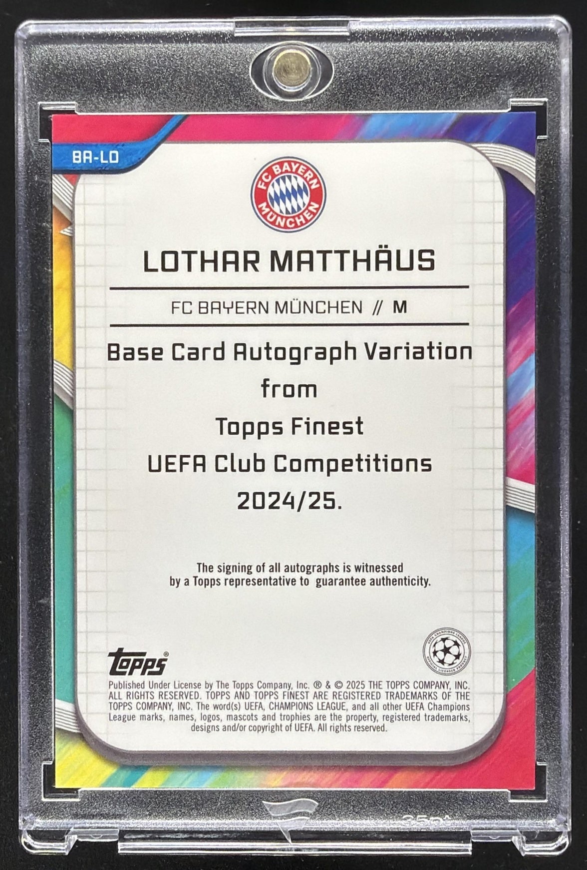 2025 Topps Finest Lother Matthud Auto Gold /50