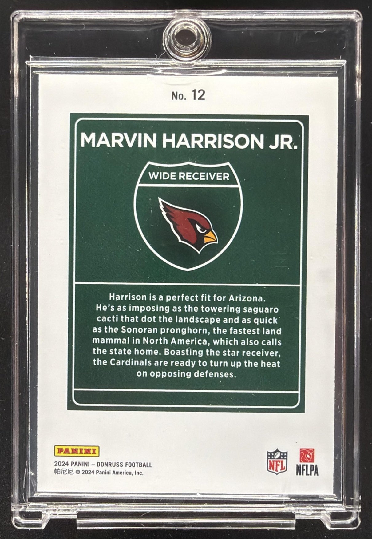 2024 Panini Donruss Marvin Harrison Jr. #12 Downtown Case Hit RC