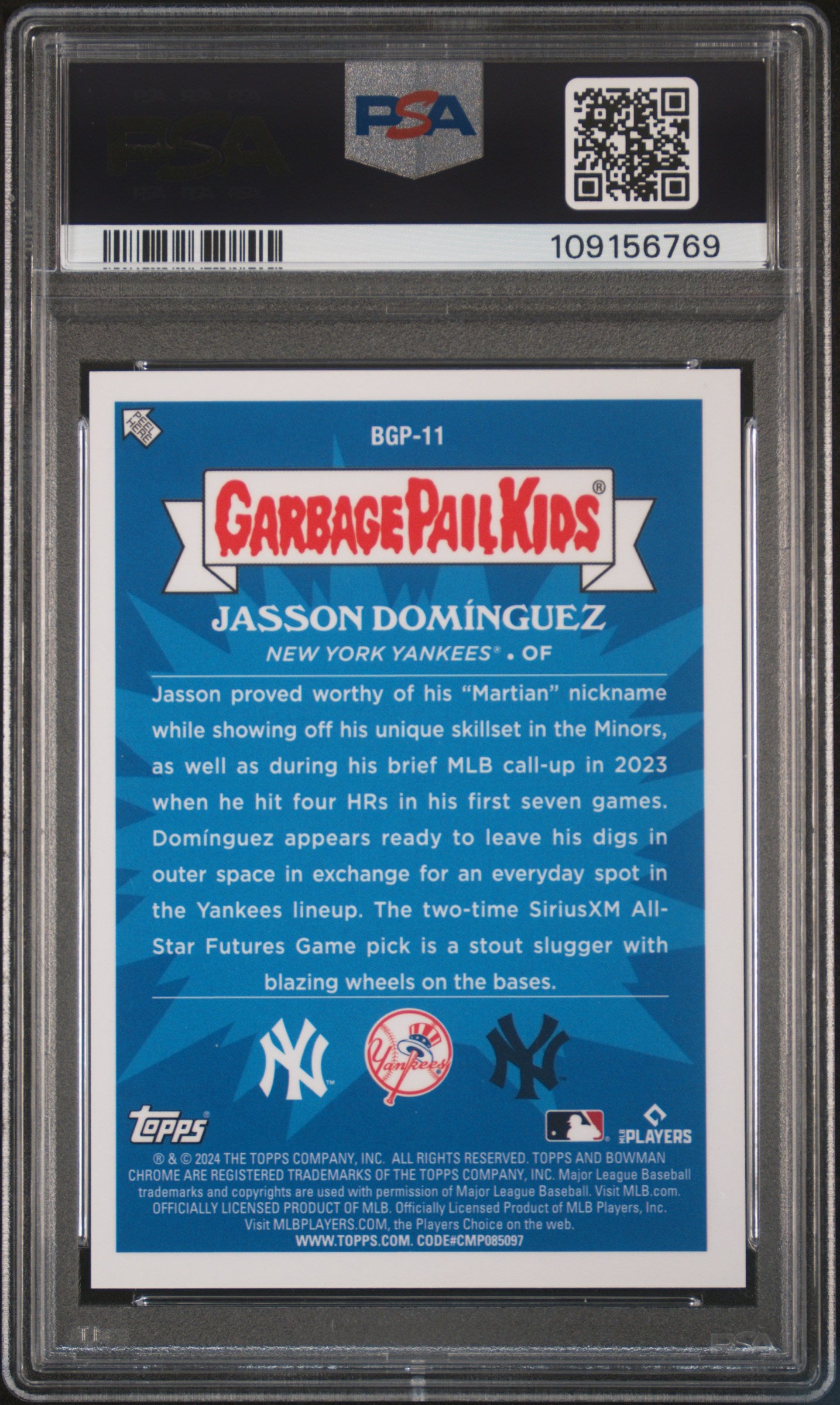 2024 Bowman Chrome Jasson Dominguez GPK Rookie PSA 10