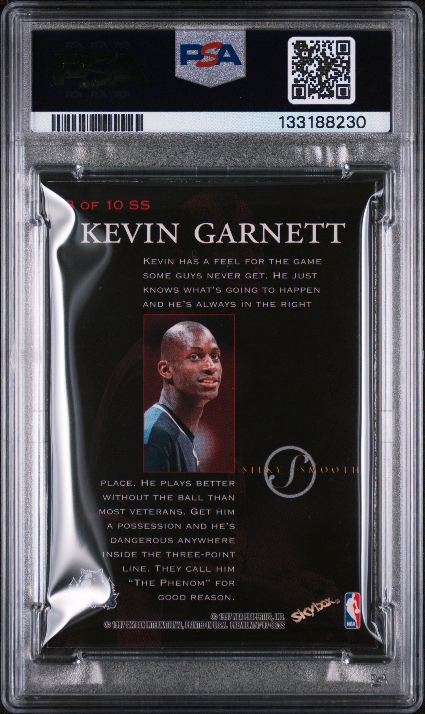 1997-98 Skybox Premium Kevin Garnett Silky Smooth PSA 5
