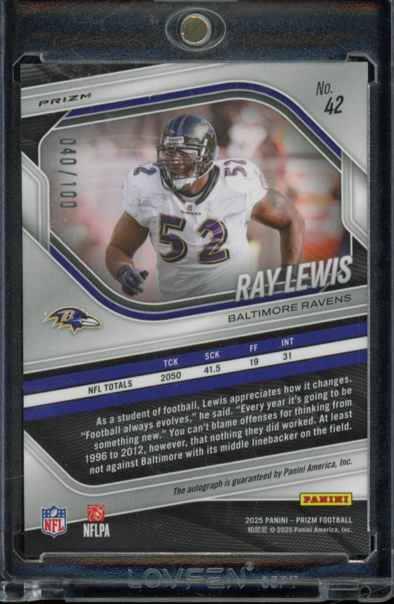 2025 Prizm Ray Lewis Choice Auto /100