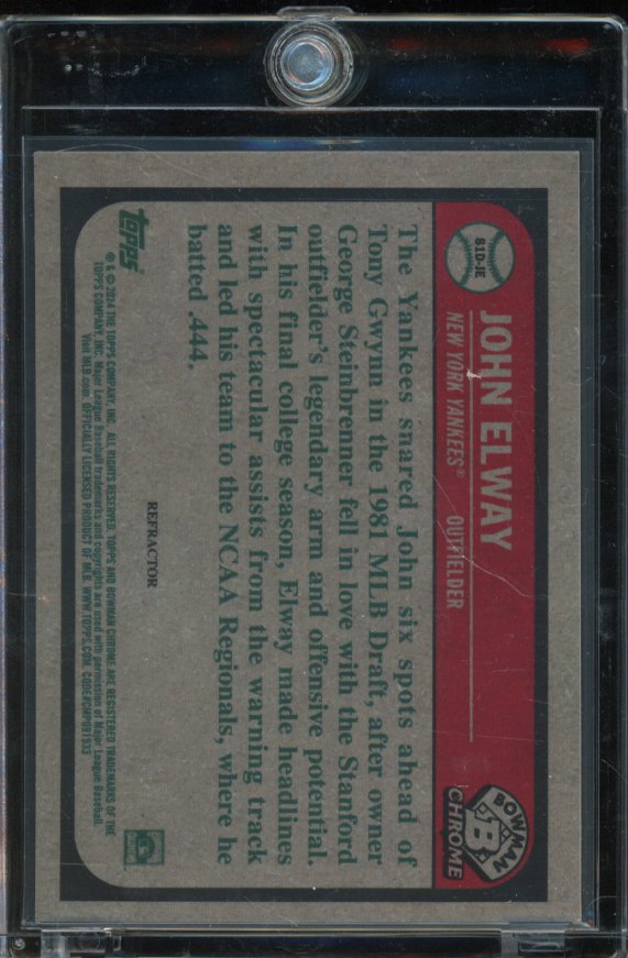 2024 Bowman Chrome John Elway Refractor