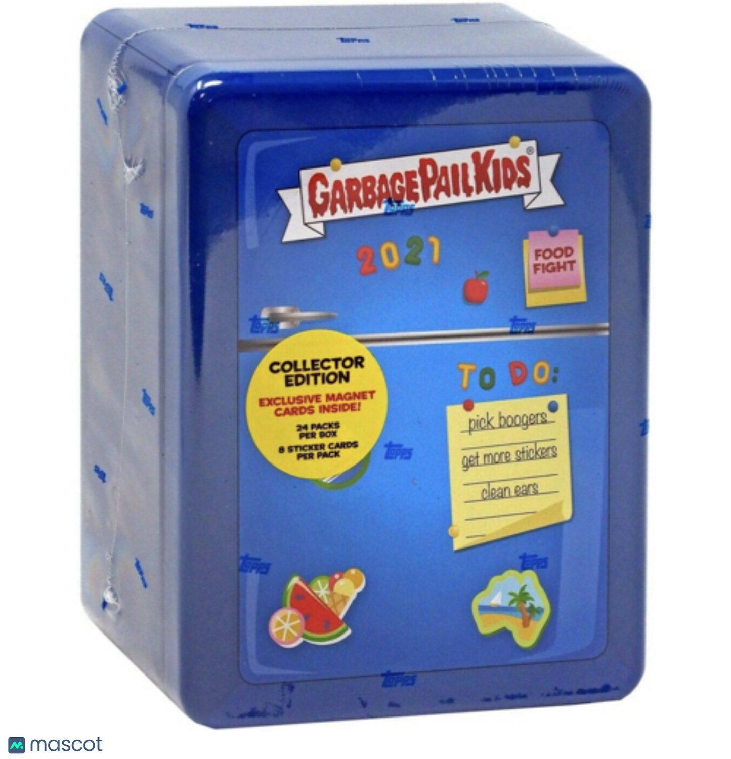 2021 GARBAGE PAIL KIDS FOOD FIGHT REFRIGERATOR BLUE TIN