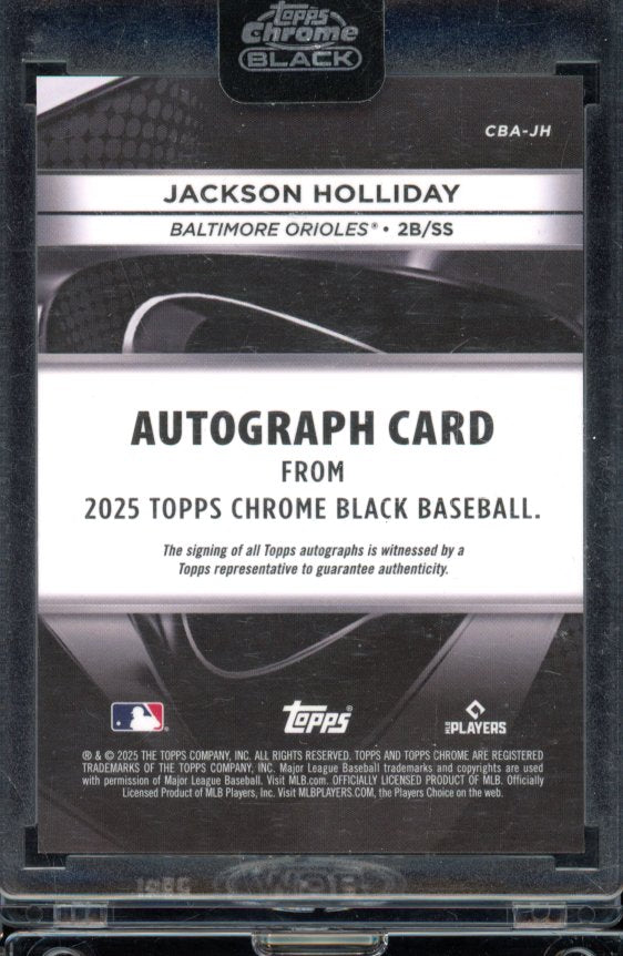 2025 Topps Chrome Black Jackosn Holliday Green Auto /99