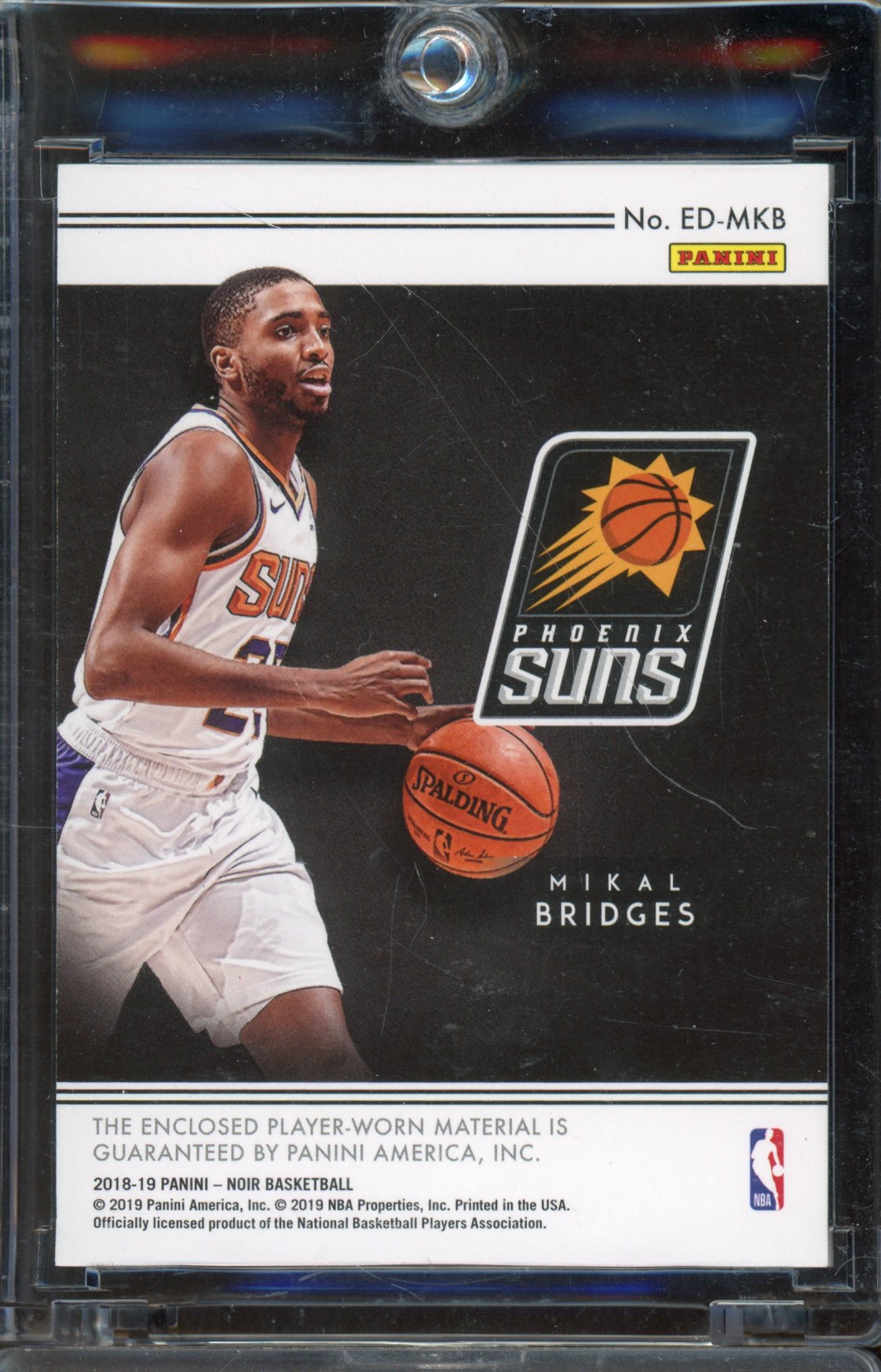 2018-19 Noir Mikal Bridges Elegant Decor Rookie Patch /10