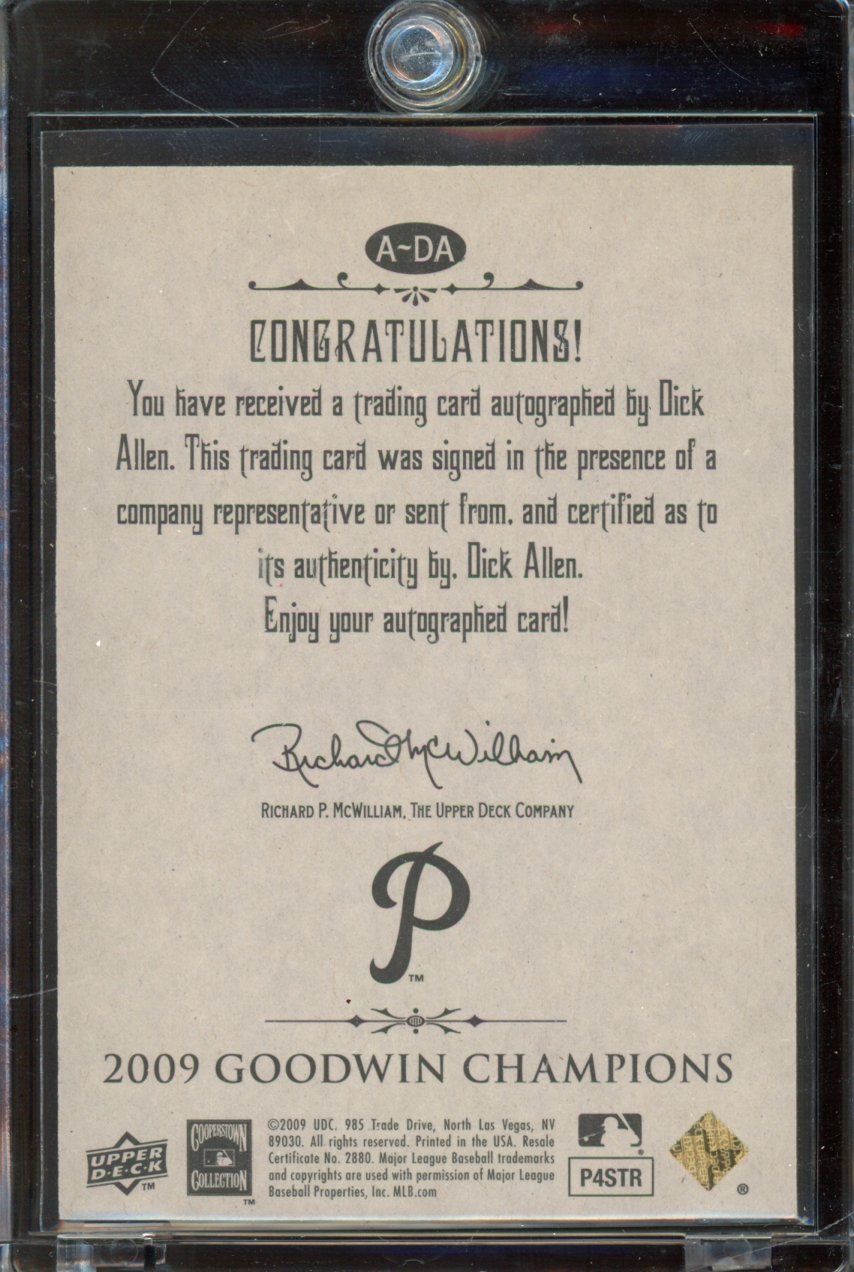 2009 Goodwin Champions Dick Allen Auto