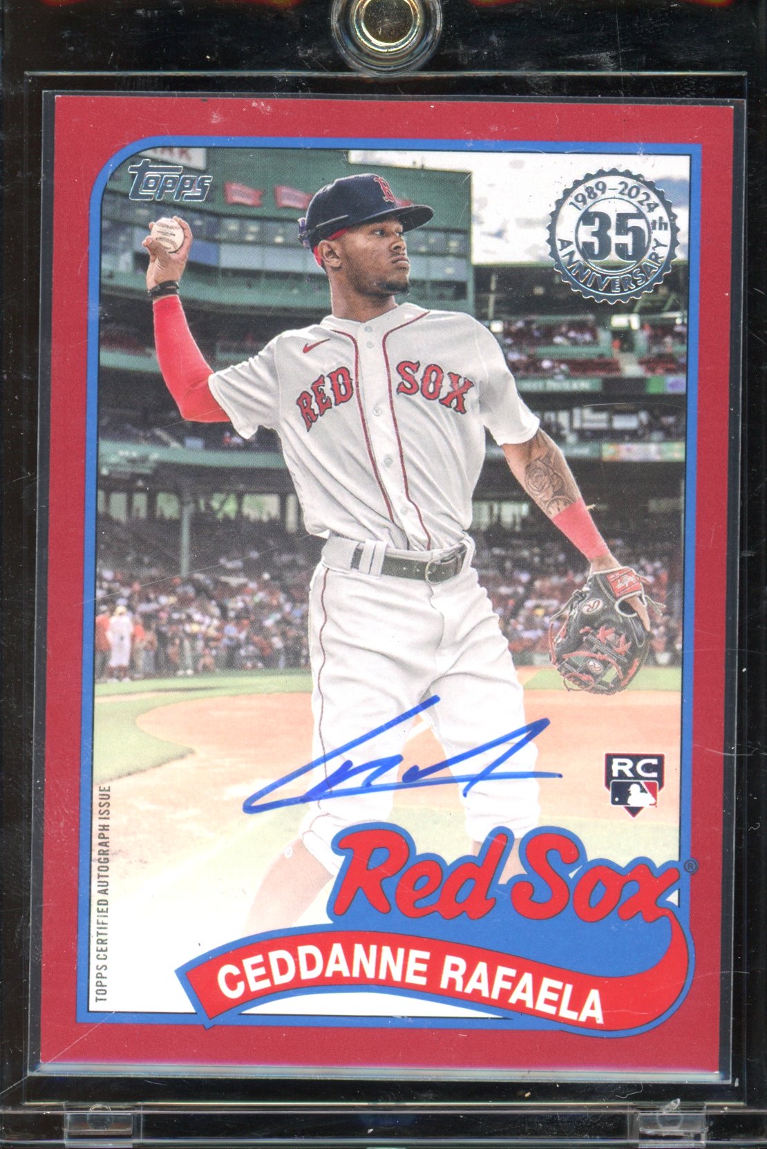 2024 Topps Cedanne Rafaela 1989 Topps Red Auto 16/25 RC