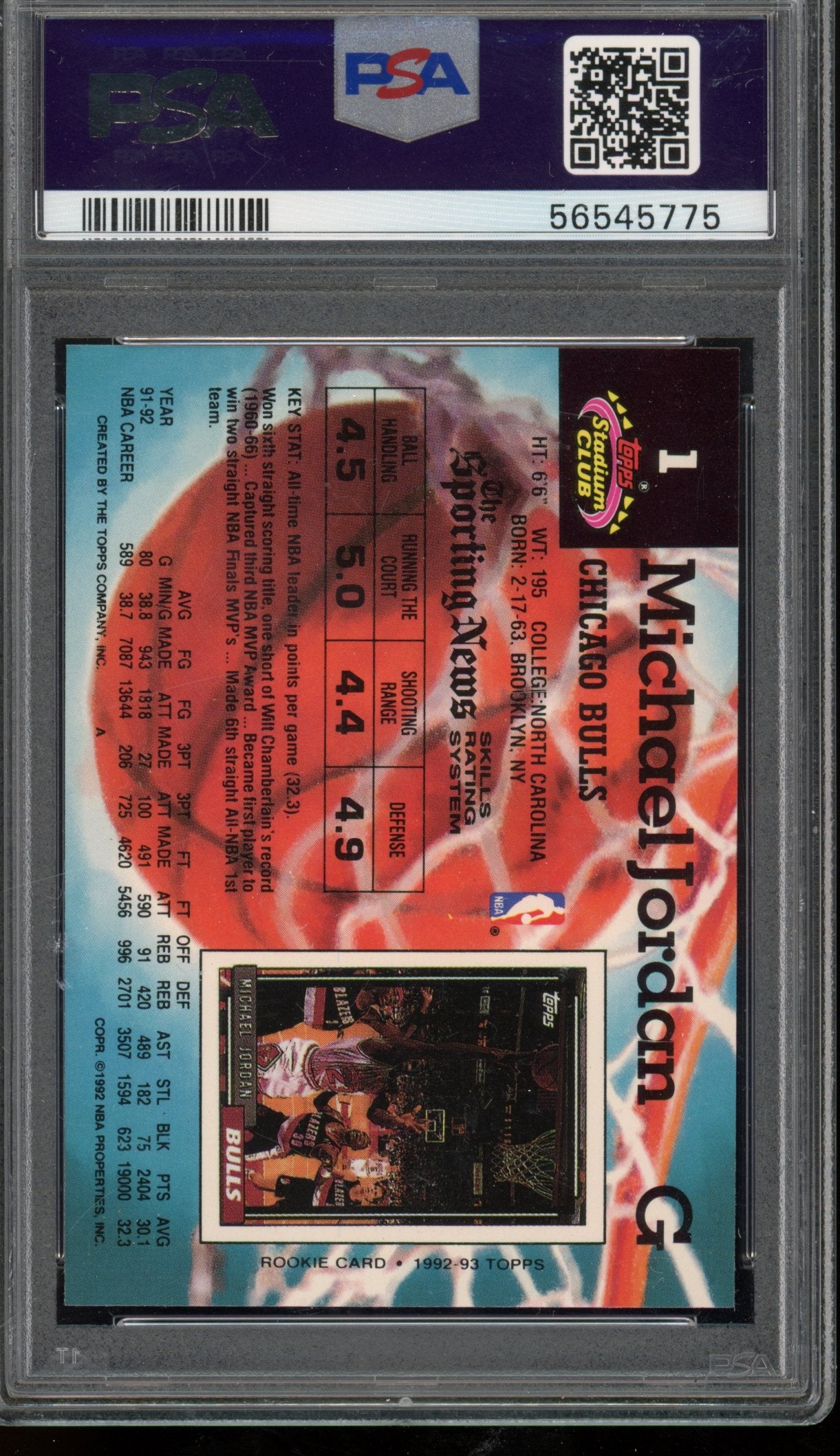 1992 Stadium Club Michael Jordan PSA 10
