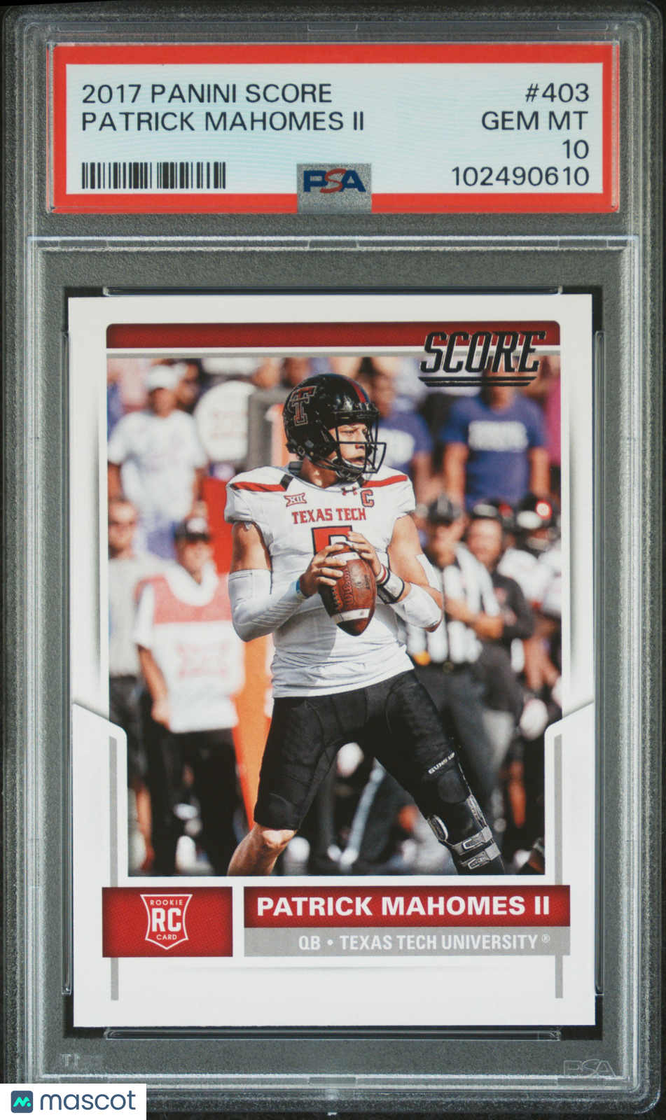 2017 Score Patrick Mahomes Rookie PSA 10