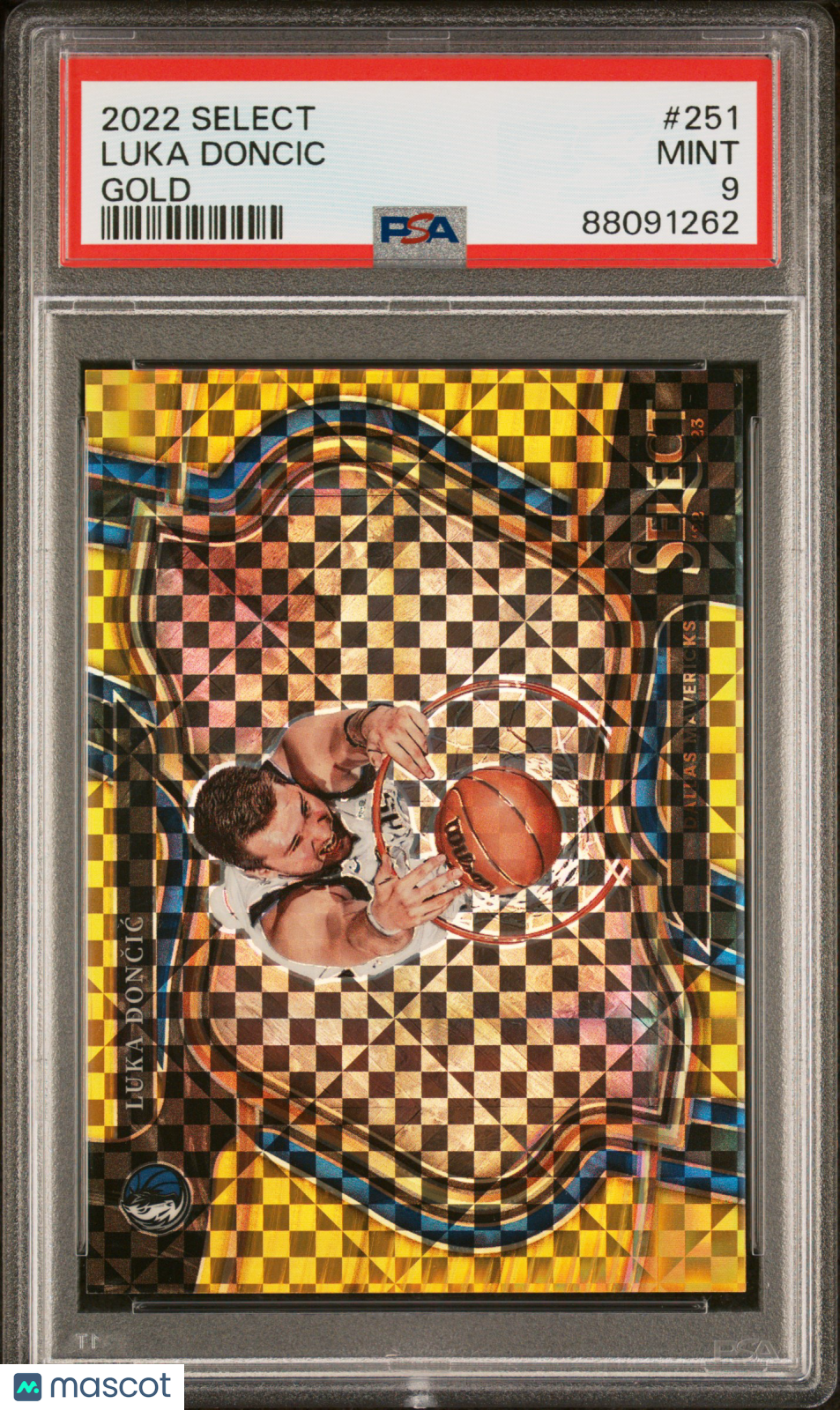 2022-23 Select Luka Doncic Gold /10 Courtside PSA 9