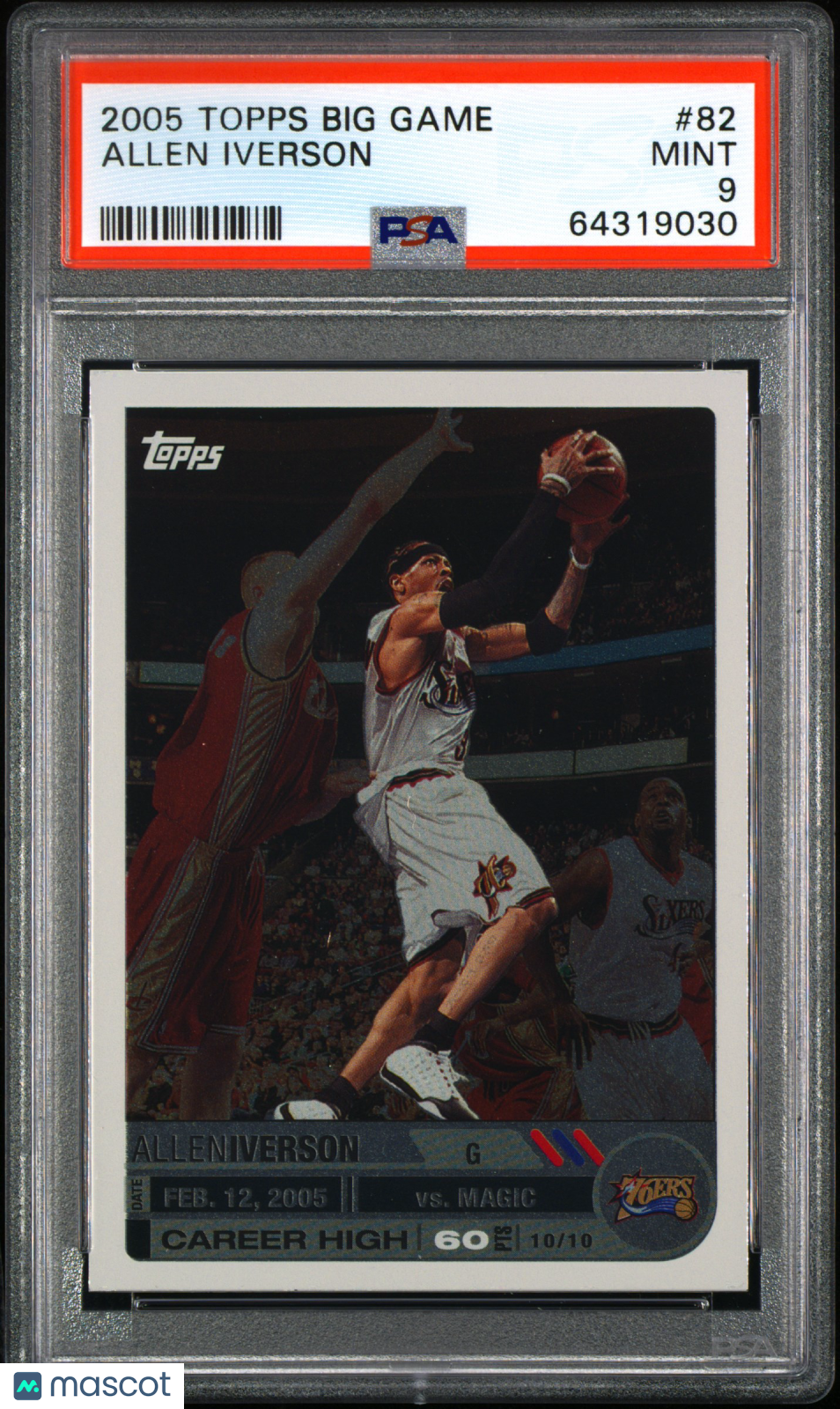2005-06 Topps Big Game Allen Iverson /179 PSA 9