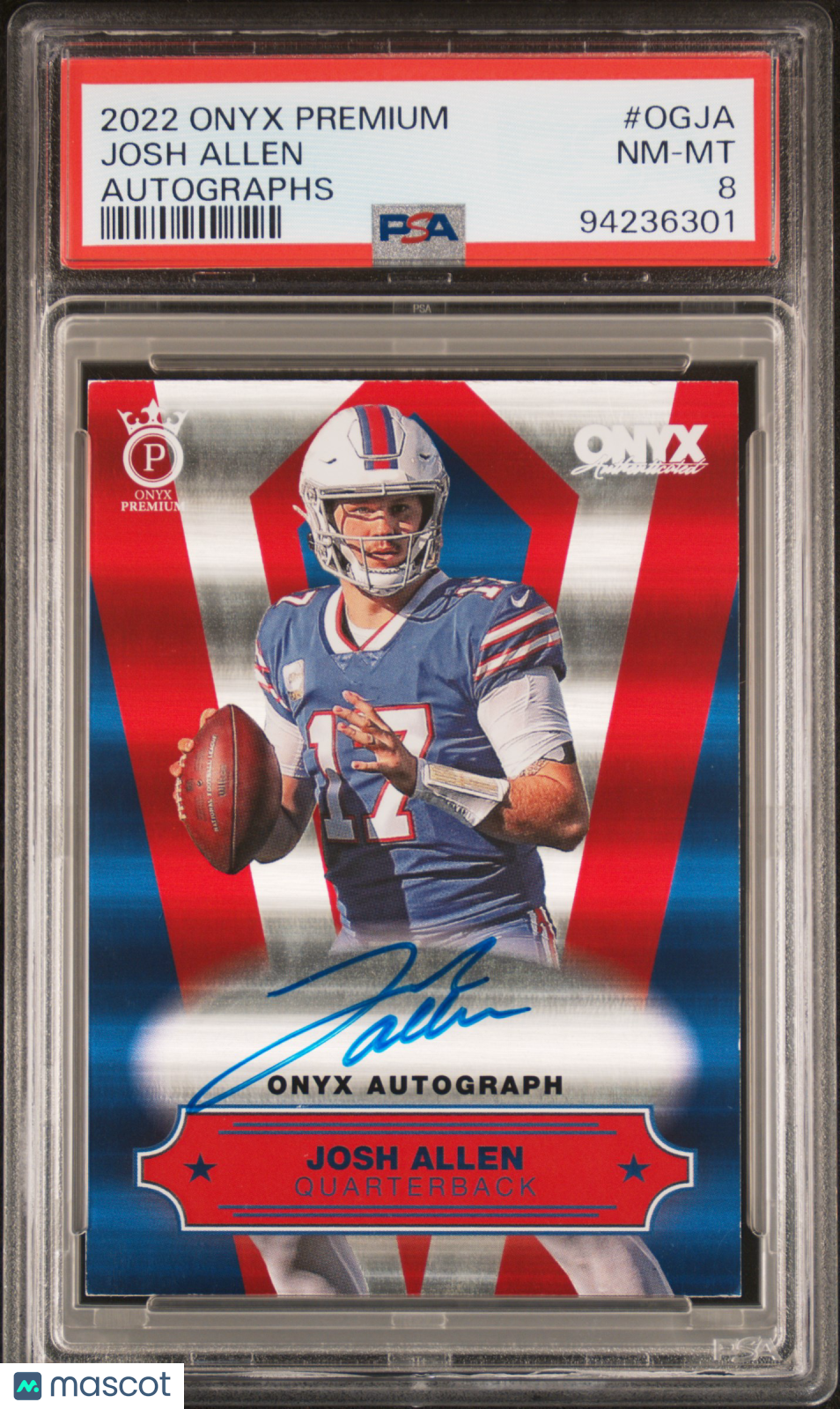 2022 Onyx Premium Josh Allen Auto /205 PSA 8