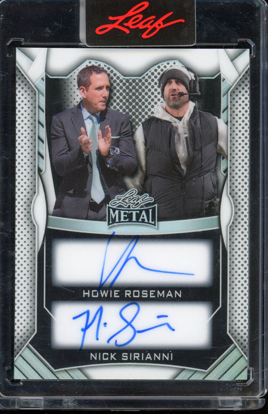 2025 Leaf Road To VIctory Howie Roseman Nick Sirianni Dual Auto 7/35