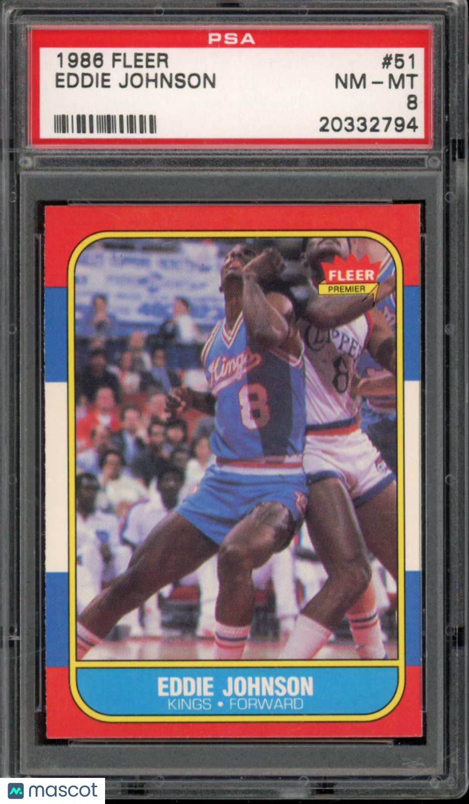 1986 Fleer Eddie Johnson #51 PSA