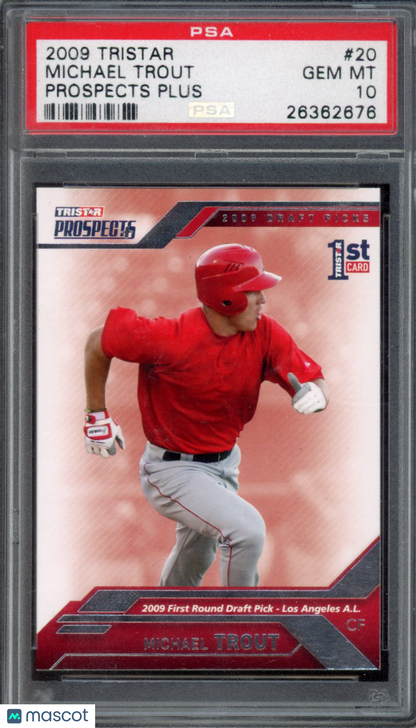 2009 Tristar Michael Mike Trout Rookie PSA 10