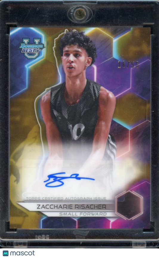2024-25 Bowman U Best Zaccharie Risacher Gold Refractor Auto /50