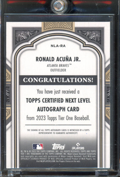 2023 Topps Tier One Ronald Acuna Jr. Auto 42/50