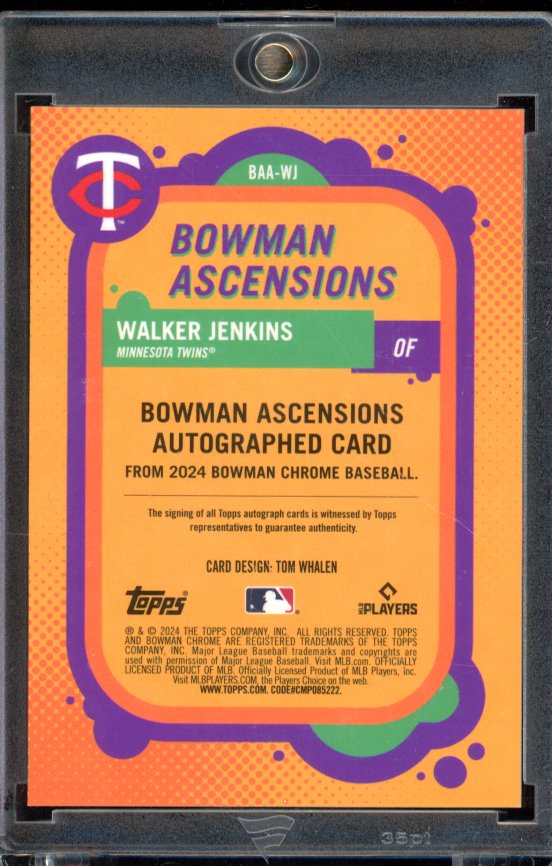 2024 Bowman Chrome Walker Jenkins Ascensions Auto /150