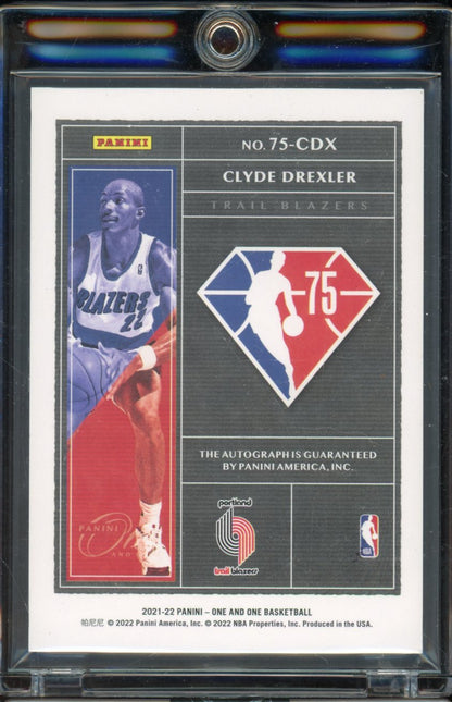 2021 Panini One And One Clyde Drexler 75th Team Signature /35