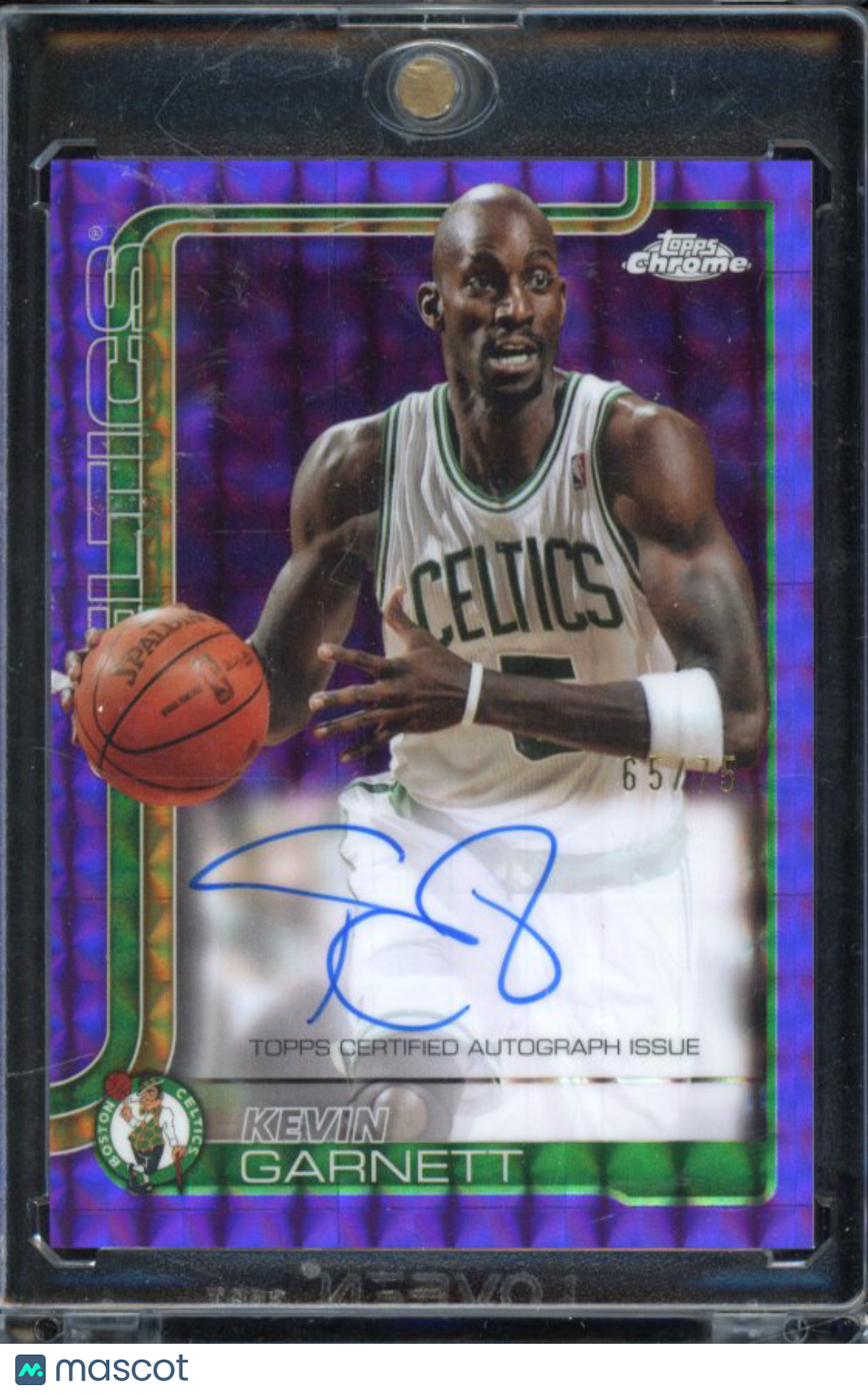 2025-26 Topps Chrome Kevin Garnett Purple Geometric Auto /75
