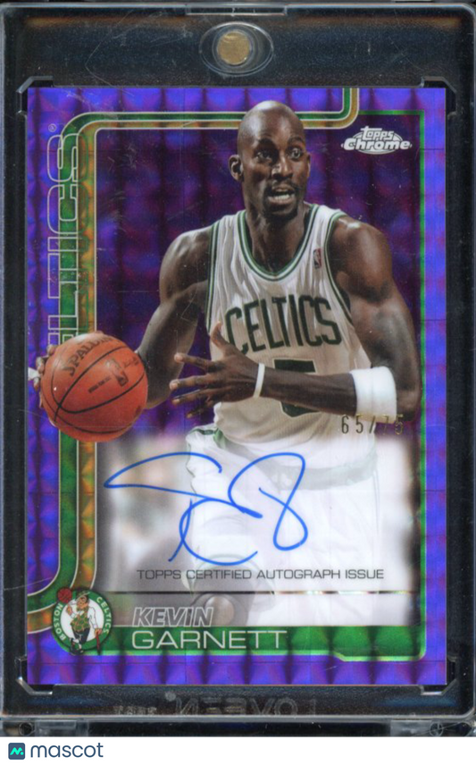 2025-26 Topps Chrome Kevin Garnett Purple Geometric Auto /75