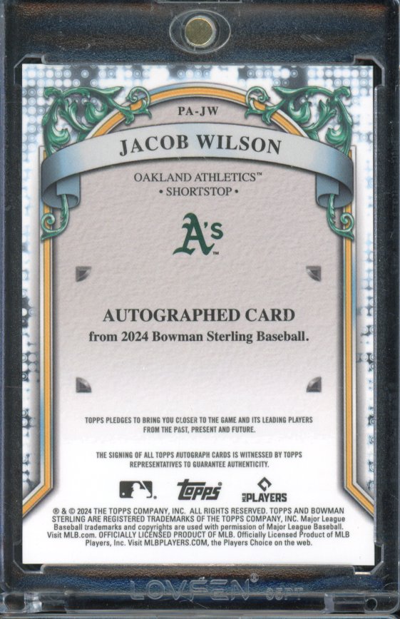 2024 Bowman Sterling Jacob Wilson Rookie Auto
