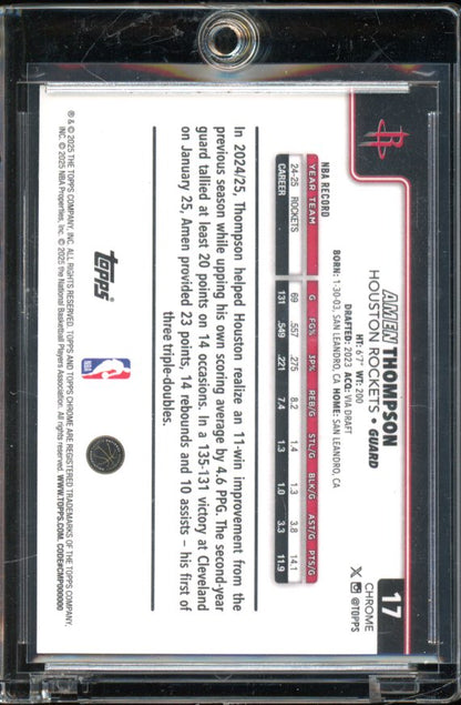 2025-26 Topps Chrome Amen Thompson FDI Tri Color 1/8