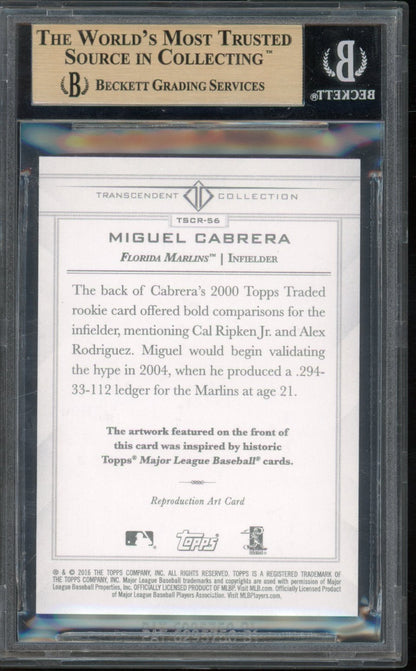 2016 Transcendent Miguel Cabrera Sketch /65 BGS 10