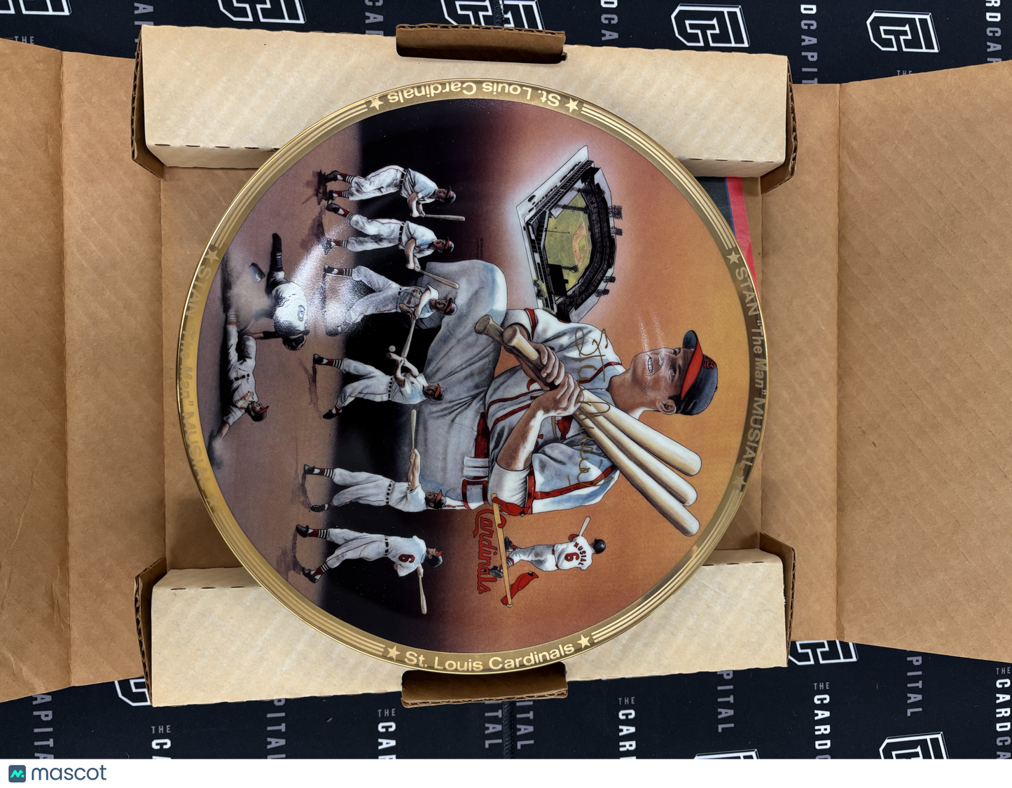 Sports Impressions Stan Musial Porcelain Plate Gold Edition