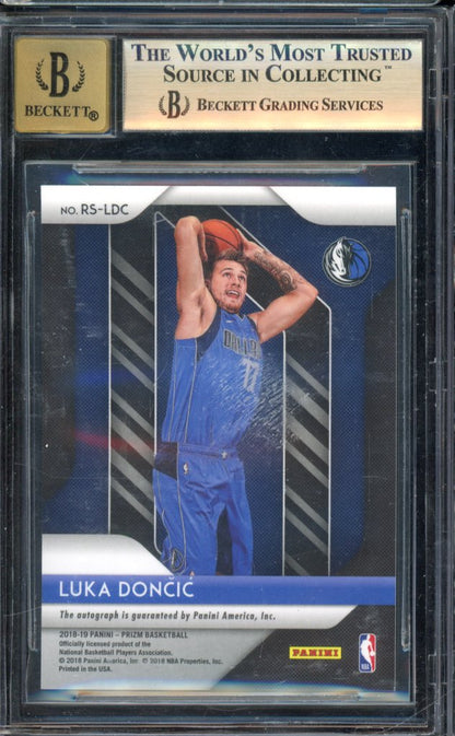 2018-19 Prizm Luka Doncic Rookie Auto BGS 9.5/10